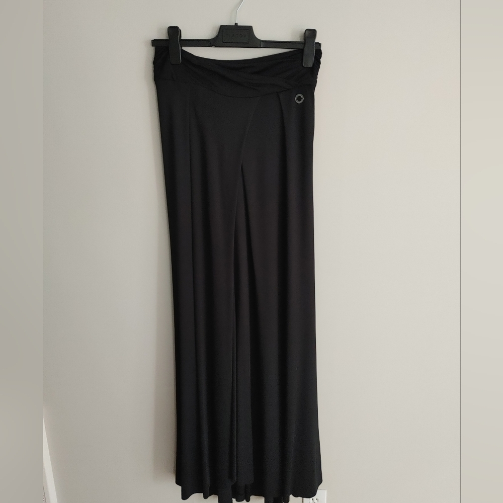 Ice Iceberg Dressy Long Tall Black Designer Maxi Skirt